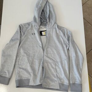 Under Armour womens Light Gray Zip-Up Hoodie